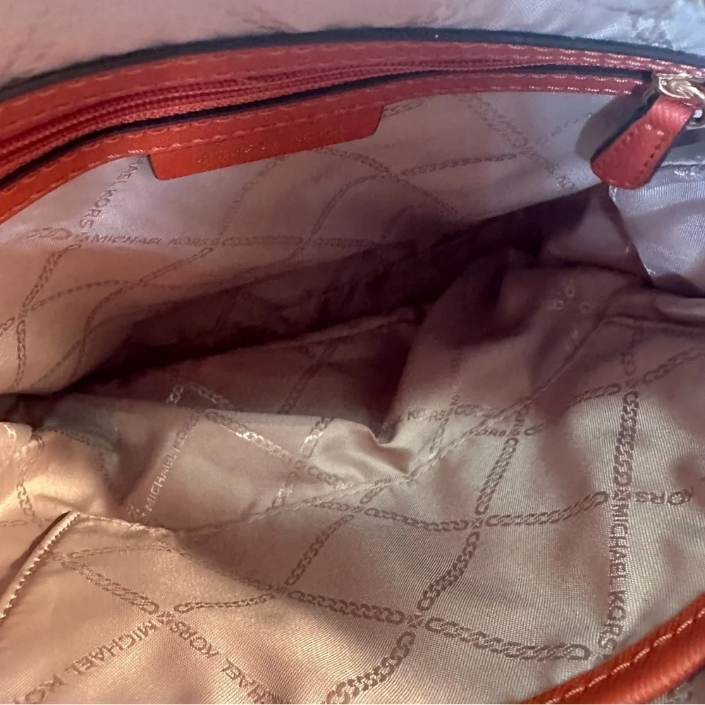 Jet Set Large Nylon Gabardine Messenger Bag Deep‎ Orange Crossbody 32H9GT9C3C